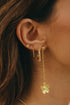 HAMMERED FLOWER STUD GOLD